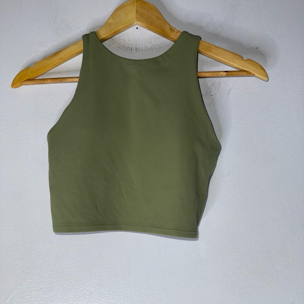 Athleta Women's Conscious Crop A-C Green Sports Bra Size XS